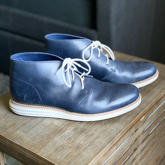blue chukkas